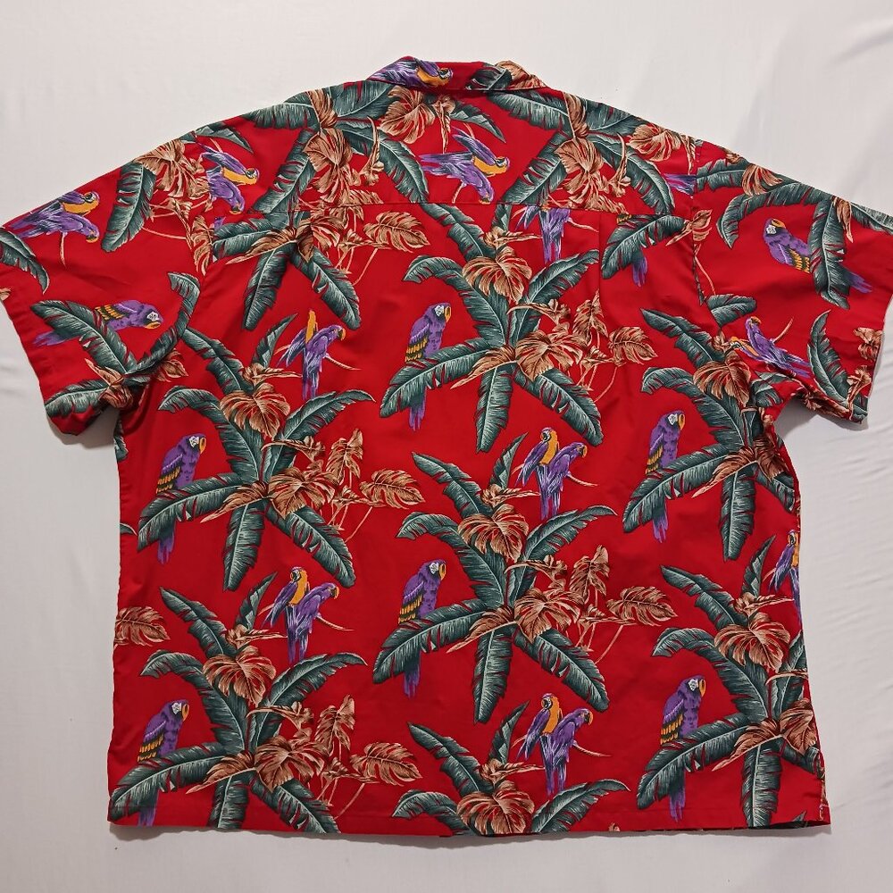 Paradise Found Hawaiian Short Sleeve Jungle Bird Magnum PI Button Down Shirt 4XL - Picture 9 of 13